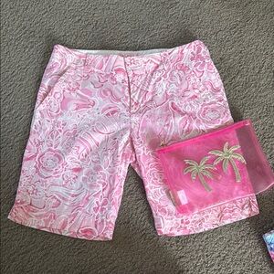Lilly Pulitzer Pink Floral Women's Bermudas